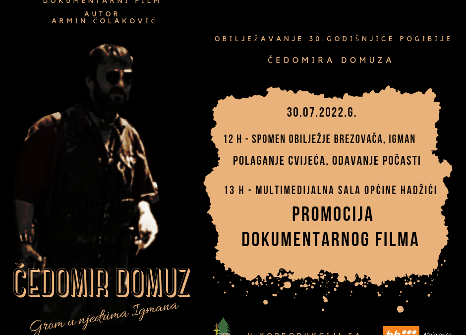 Premijerno prikazivanje trailera dokumentarnog filma Čedomir Domuz – Grom u njedrima Igmana